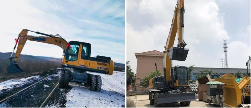 XCMG Official Hydraulic Excavator Xe150wb 15 Ton Bucket Wheel Excavator