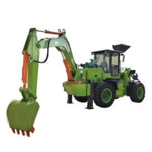 High Quality Earthmoving Machinery New 4 Wheel Driving Mini Backhoe Excavator Loader Price