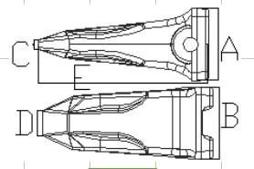 Daewoo/Doosan Excavator Wear Parts Forged Bucket Tooth 2713-0032ks