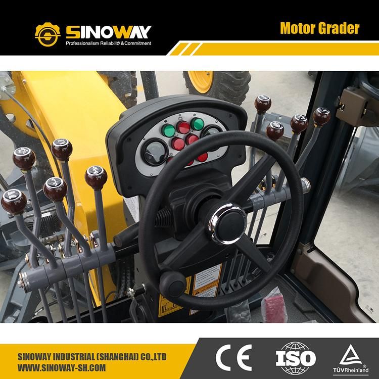 Heavy Equipment Motor Grader 12 Ton New Road Grader Leveling Gravel on Road Construction Site