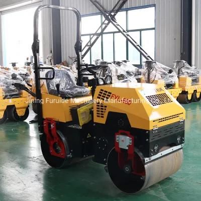 Mini Double Drum Vibratory 1 Ton Road Roller for Compaction