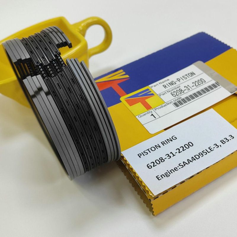 High Quality Diesel Engine Mechanical Parts Piston Ring 6208-31-2200 for Excavator Parts PC130-7 PC110-7 PC128us-6 Engine Parst SAA4d95le-3 B3.3 Generator Set