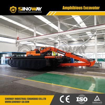 Amphibious Mini Excavator Small Water Excavator with Long Reach Arm for Sale