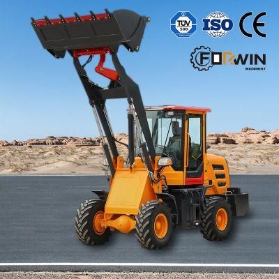 Factory Outlet Fw912b Small Wheel Loader Price with Snow Blade/Mixer Bucket Clamp/Digger 1.2tons/0.6m&sup3; Front Loader for Sale