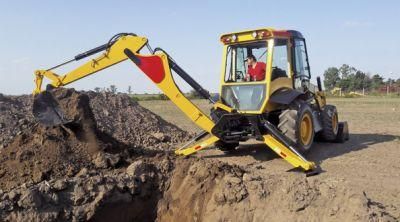 Backhoe Loader Cummin Engine 100HP Carraro Axles Bucket 1.0cbm Backhoe 0.3cbm