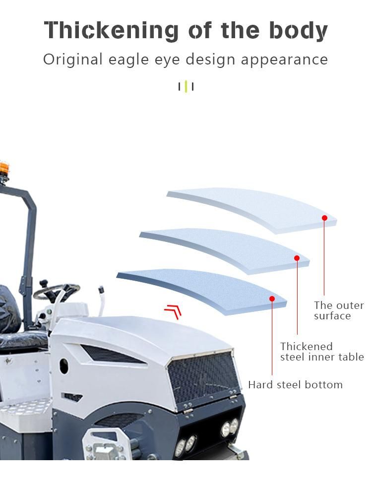 1 Ton Double Mini Drum Vibratory Earth Road Roller Compact Asphalt