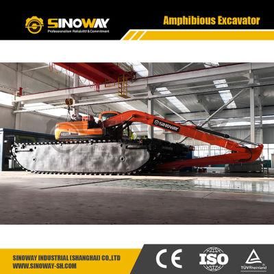 Doosan Amphibious Excavator with Floating Pontoon and 15 M Boom