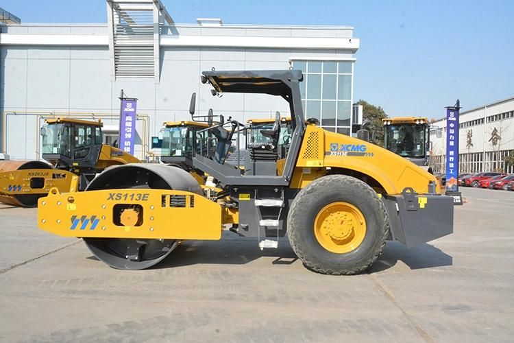 XCMG Official Cheap 10 Ton Road Roller Xs113e China Full Hydraulic Dual-Drive Single Drum Vibratory Rollers Machine with Cummins Engine Price
