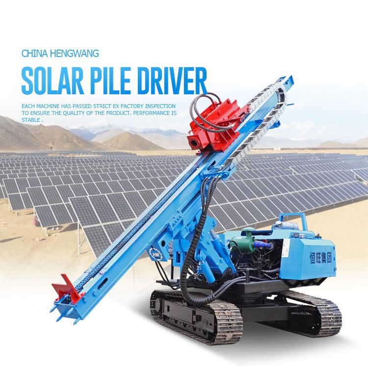 Solar Power Photovoltaic Crawler Ground Drilling Pile Driver Machine