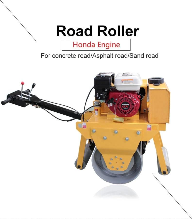 Vr600p 70Hz 13.5kn Used Smooth Drum Roller Automatic Honda Gx160 Vibrating Roller Single Drum Vibratory Road Roller for Sale