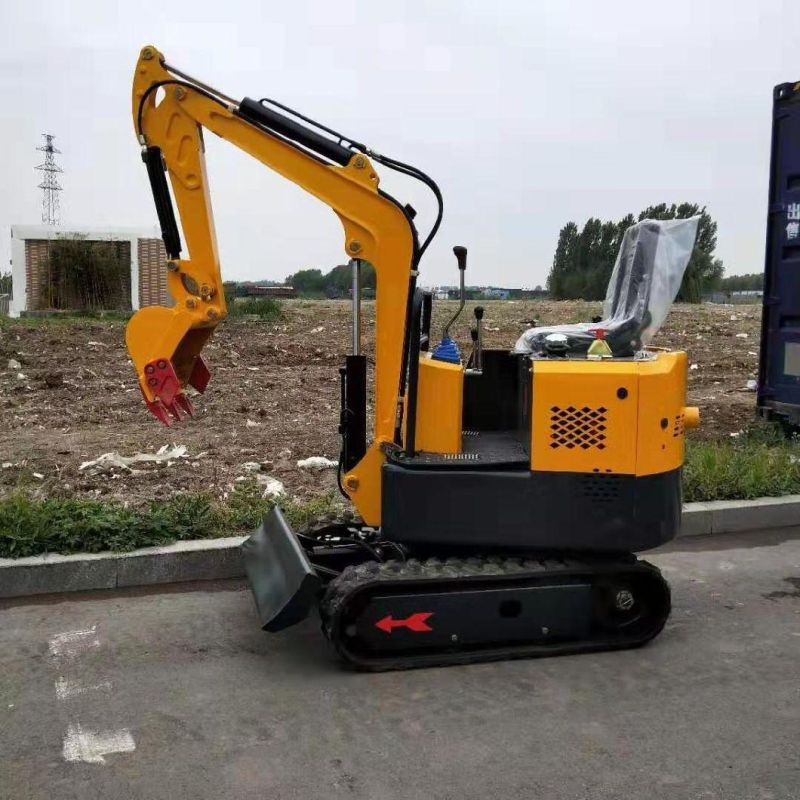 1000kg 1ton Mini Small No Tail Swing Crawler Hydraulic Backhoe Digger Machine Excavators with Attachments for Sale