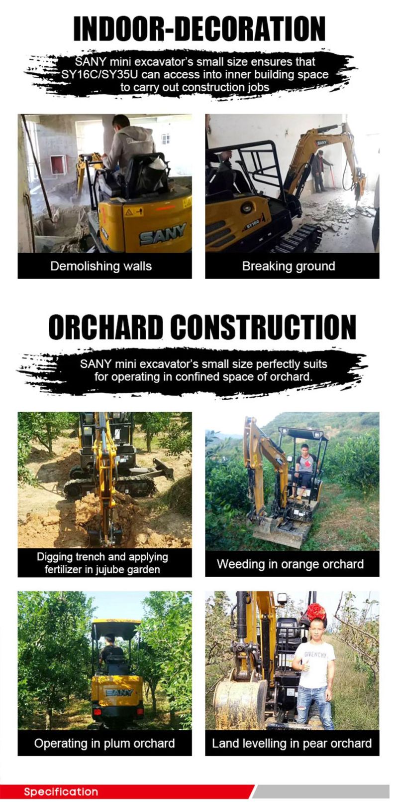 Promotion Hydraulic Digger 1600kg Small Mini Excavator Construction Equipment Price