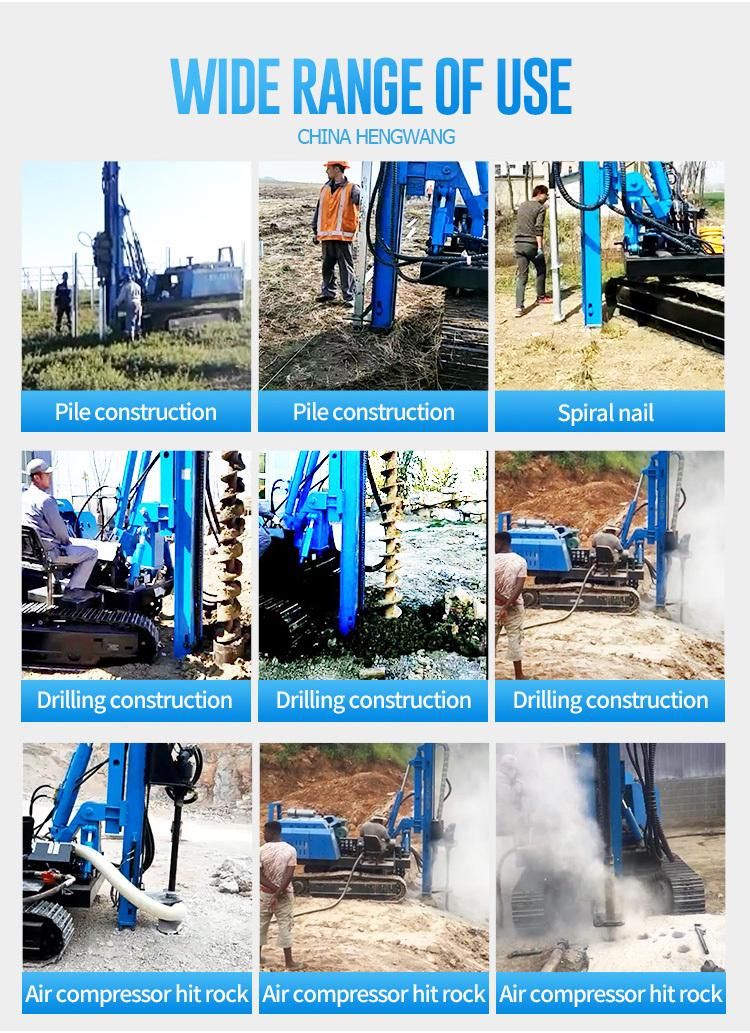 Hydraulic Hammer Pile Driver Solar Ramming Piling Machine for Solar Project