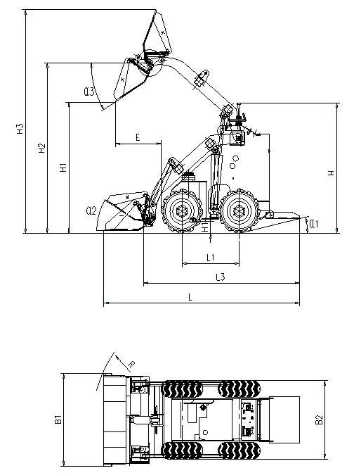 Skid Steer Loader Chinese Rubber Track for Skid Steer Loader CE Certificated