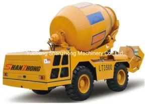 China Shanzhong Brand Cheap Price Self Loading Concrete Mixer Lt3500 with 20 Circles Per Min, 3 Shovels Per Min