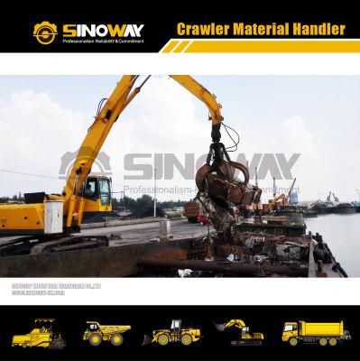 Popular Sinoway Material Handler Equipment Crawler Material Grabbing Excavator
