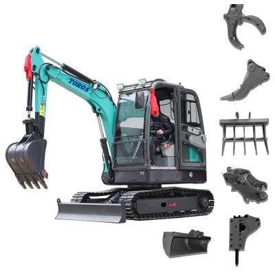Chinese Mini Excavator for Sale, Rhinoceros Supply Directly 4 Ton Crawler Excavator