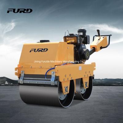 Fylj-S600 550 Kg Hydraulic Walk Behind Mini Double Drum Compactor Road Vibration Roller