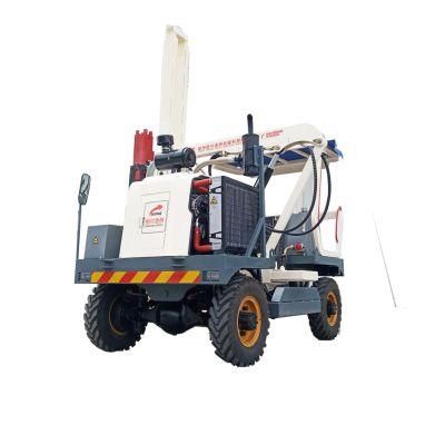Wheel Type Hydraulic Pile Equipment for Road Construction