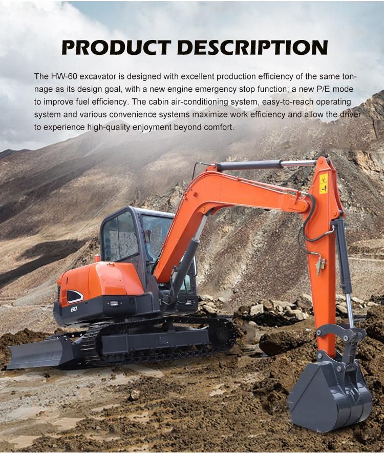 Big Power Crawler Excavator with Spare Parts, Easy to Transport
