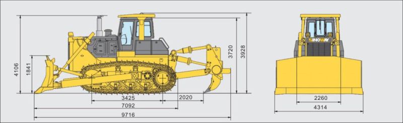 420HP Track-Type Tractor, 53ton Operating Weight Bulldozer for Mining