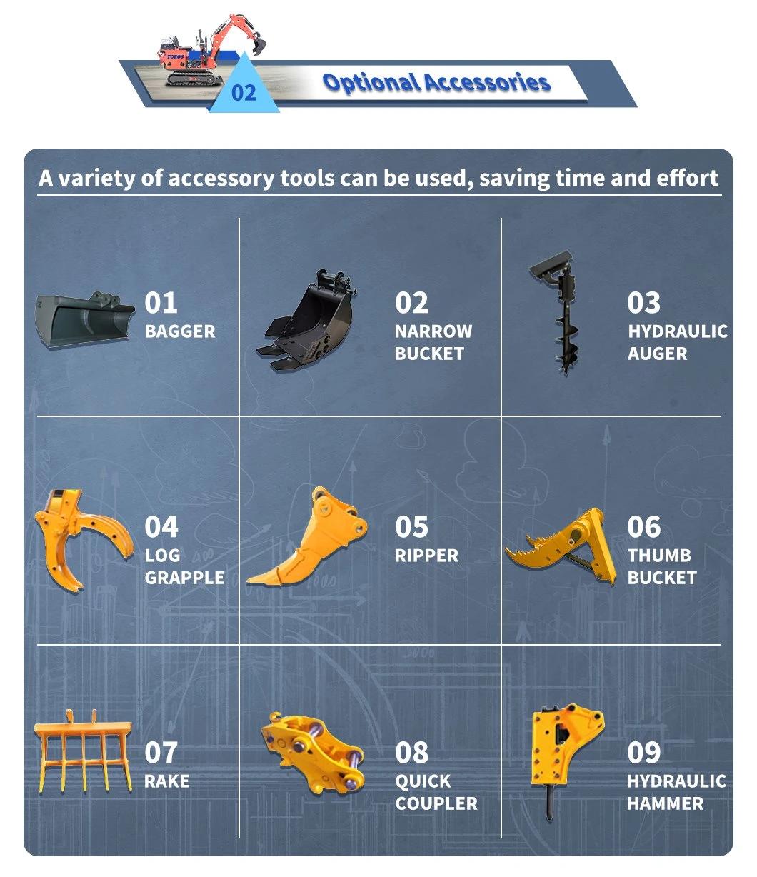 1tonne Mini Caterpillar Backhoe Excavator 800kg Tracked Excavator with CE Certificate