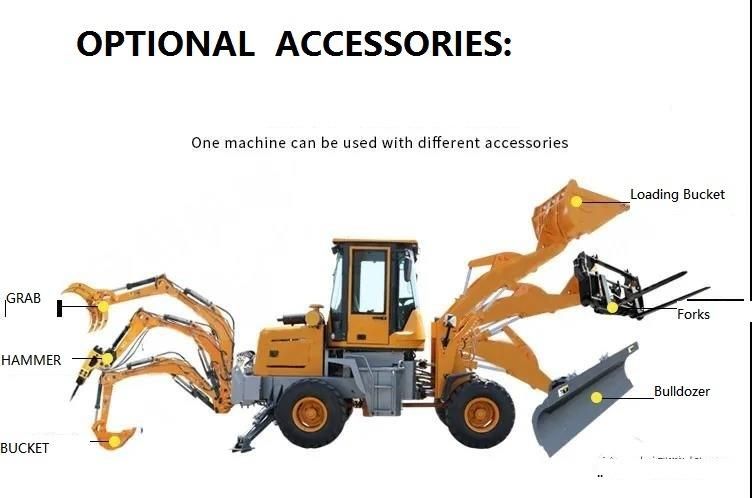 5 Ton Garden Use Excavator Backhoe 15-26 Small Backhoe Loader 5 Ton Excavator Loader