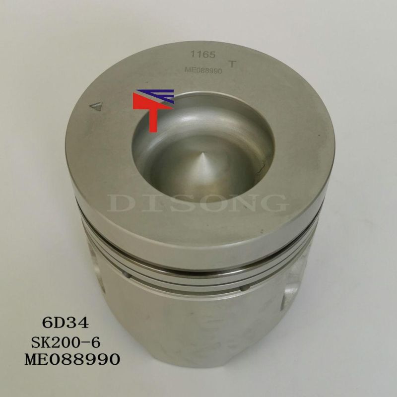 High-Performance Diesel Engine Engineering Machinery Parts Piston Me088990 for Engine Parts 6D34 Sk200-6 Generator Set