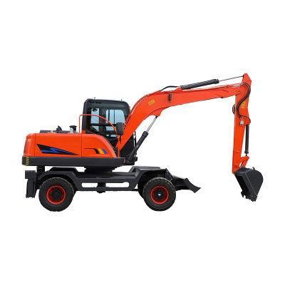 4WD 10ton Excavator Mini Cheap Excavator Wheel Type with Reversing Image