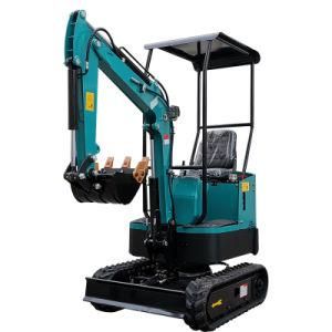 Blue Color 1ton Mini Excavators Price Hydraulic Crawler Excavator Rubber Track Digger