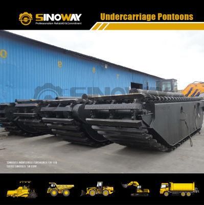 Undercarriage Pontoon with Doosan Hydraulic Motor for Amphibious Excavator