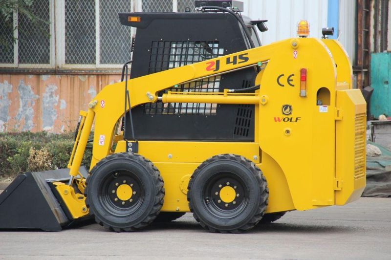 Wolf Zj45 45HP/60HP/75HP/100HP Skid Loader with Cab/Quick Coupler/Attachments for Sales