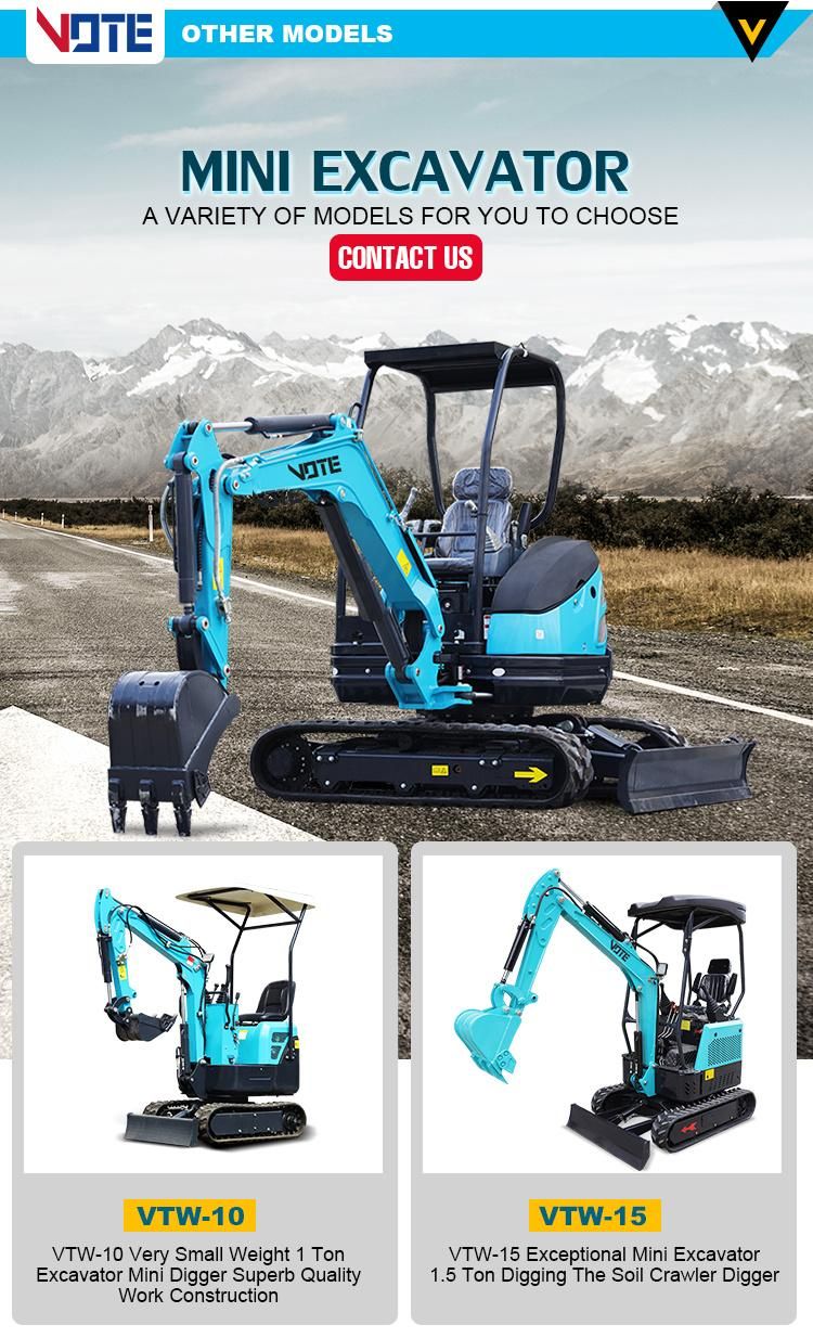 CE EPA 1.0 Ton Mini Excavator Prices with Crawler 2 Ton 3.0 Ton Excavator for Sale Fast Delivery Home Delivery