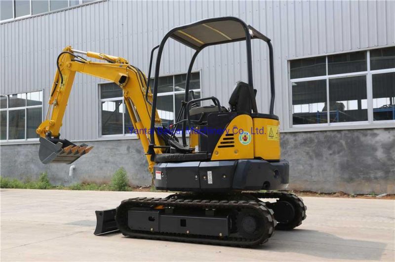 Mini Hydraulic System Bulldozer Small Rubber Steel Crawler 1200kg Excavator Price for Sale