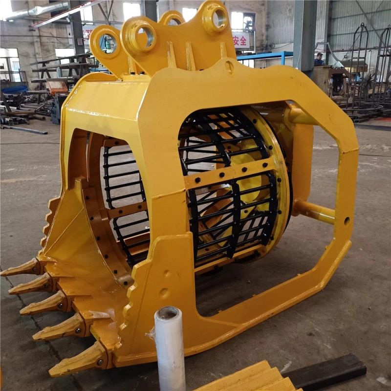6-10 Tons Excavator Rotating Buckets with Screening Drum