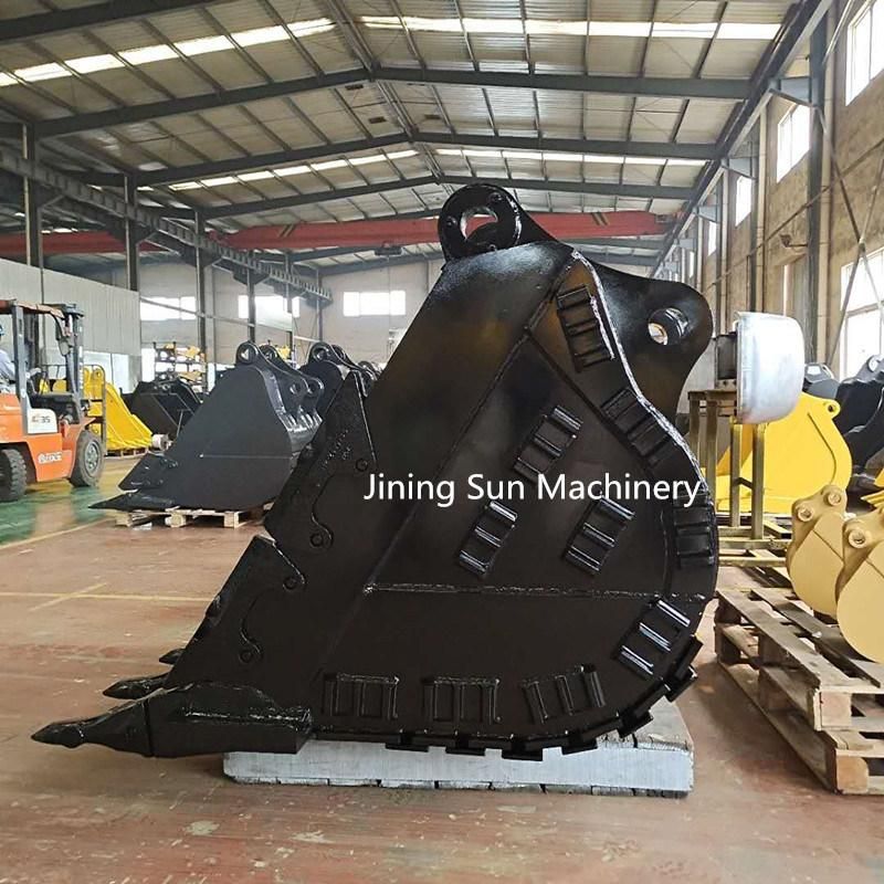 Heavy Duty Rock Type Excavator Backhoe Bucket with Teeth