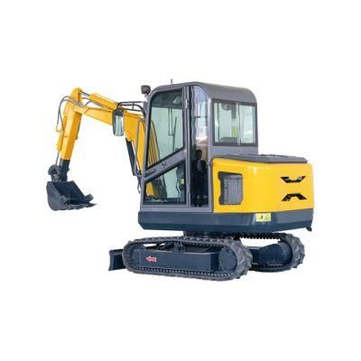 Ce 2500kg Crawler Mini Excavator Digger with Cabin/Cab and Ditching Bucket