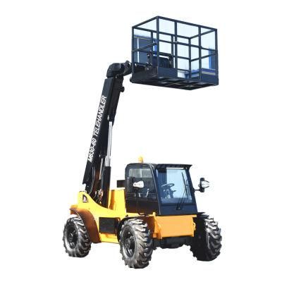 Small Telescopic Wheel Loader 3ton Wheel Telehandler to 6m Height