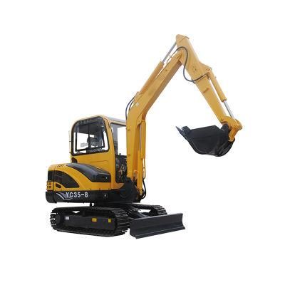 Factory Sales 3.5ton Mini Hydraulic Crawler Excavator Yuchai Yc35sr