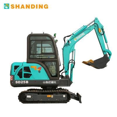 Soil Digger 2.5ton Mini Excavator for Sale Cheap Small Digging Machine