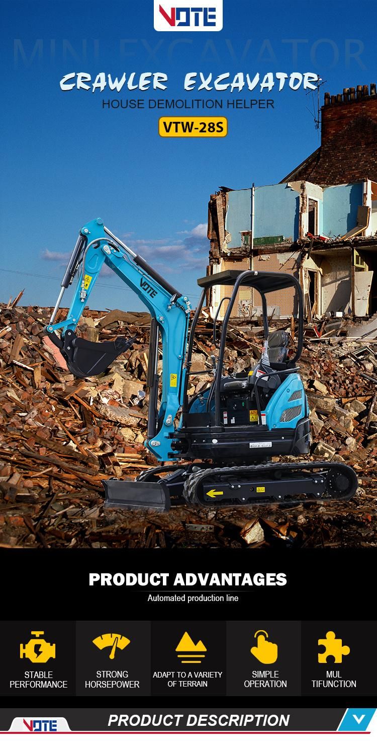 Euro 5 Crawler Excavator Hydraulic Mini Excavator 1 Ton 2 Ton 3 Ton Price to Sell Mechanical