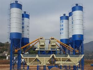 Hzs75 Stationary Belt Convey Portable Concrete Batching Plant