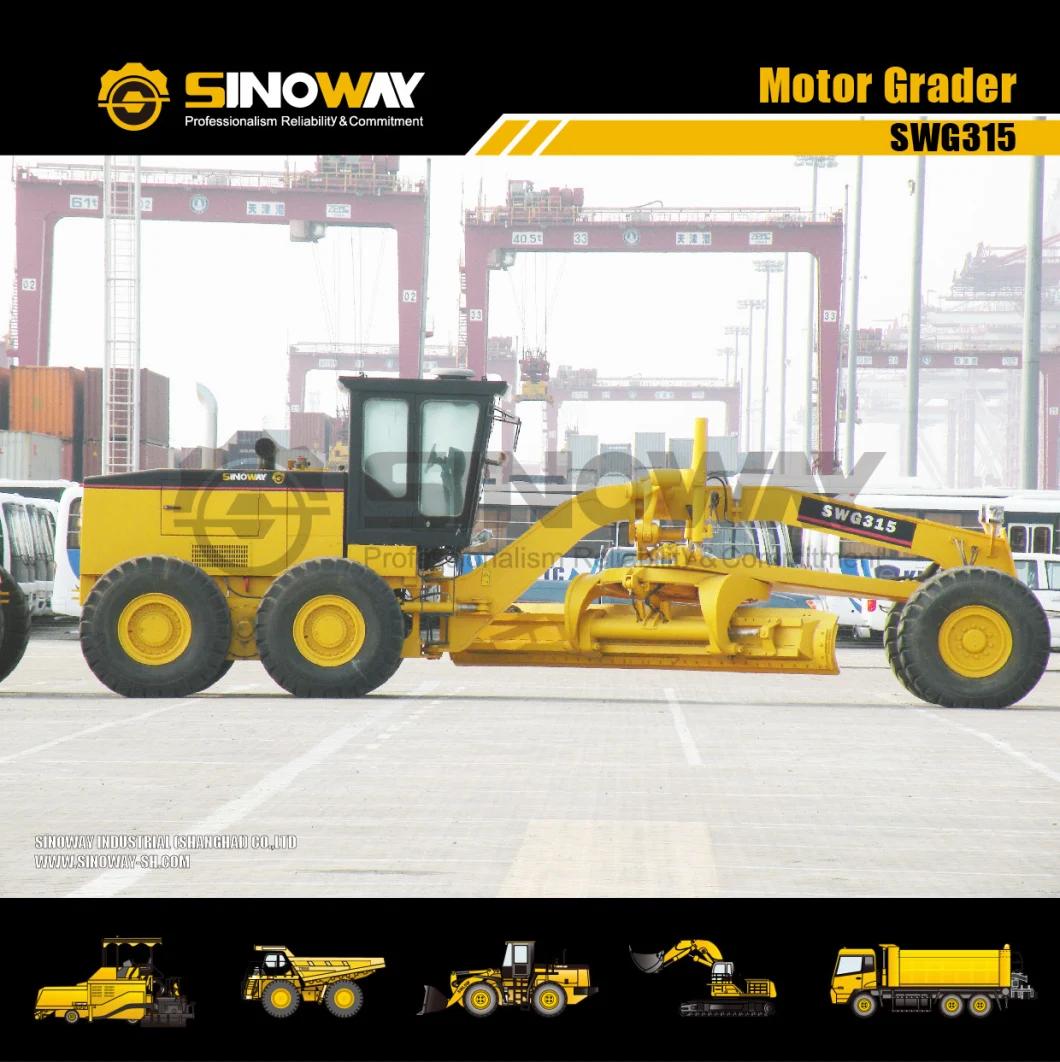 China Motor Grader 26ton Road Scraper with 315HP Cummins Engine