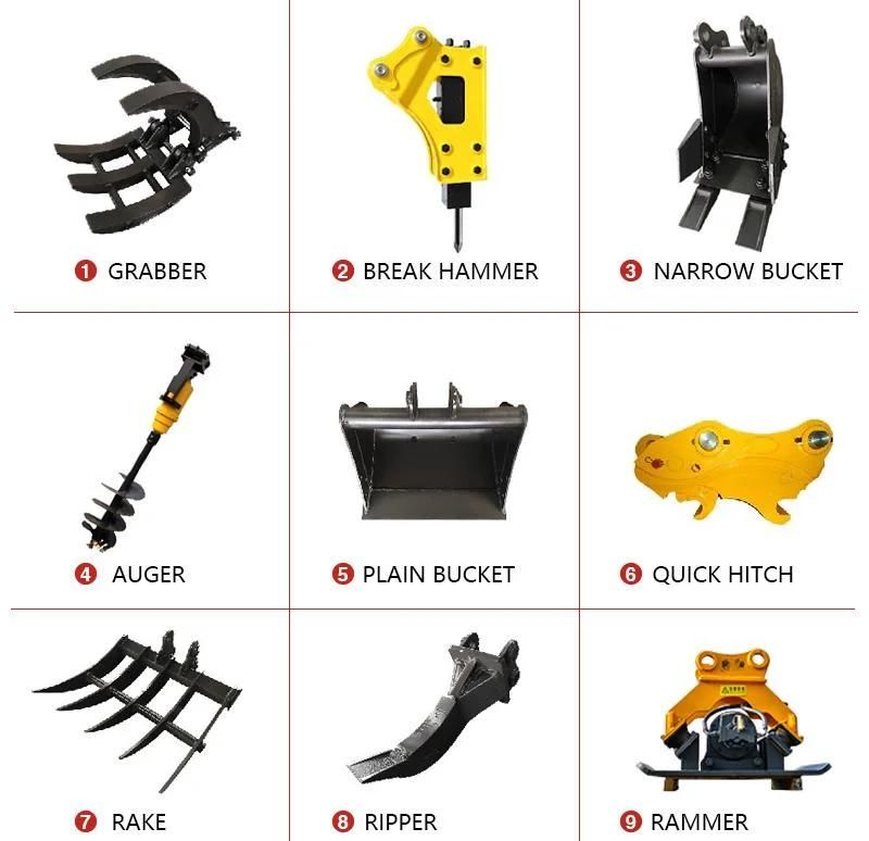 Shanding Hydraulic Crawler Excavator Miniescavatore Mini Excavators