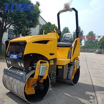 LTMG 1000kg 1500kg 1 Ton 1.5 Ton New Mini Compactor Double Drum Vibratory Road Roller Price