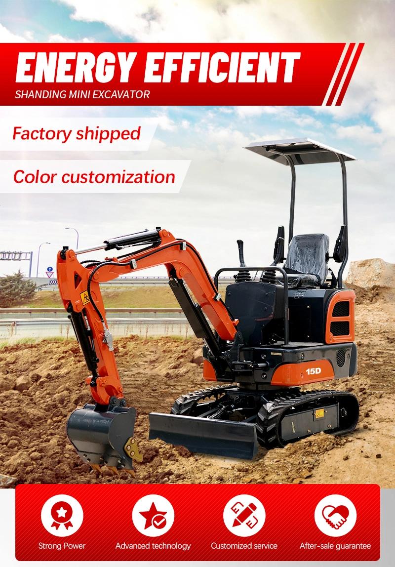 1ton 1.2ton 1.8ton 1.5ton 2ton Excavator Breaker Digger Sale New Mini Excavator Low Price Mining Machine Trailer China