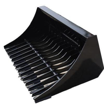 Skid Steer Wheel Loader Attachments 1.2m Wide Stone Bucket