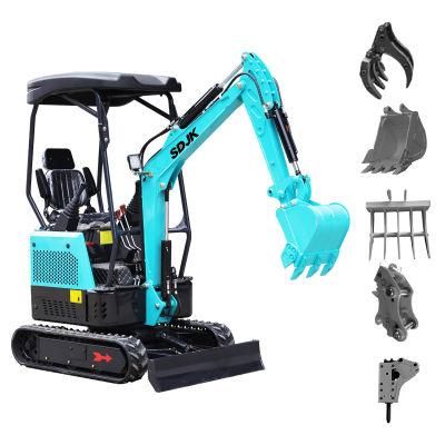 China Hydraulic 1.5ton Mini Excavator Price 1ton Crawler Micro Digger Small Ditching 1ton Mini Digger Manufacturers