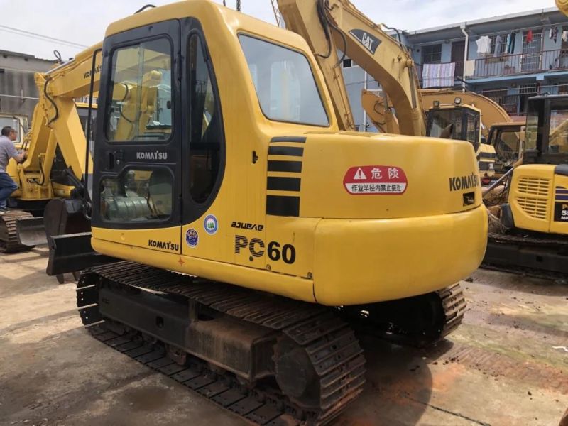 Used Komatsu Mini Excavator PC60-7 6 Ton PC60 Excavator with Blade