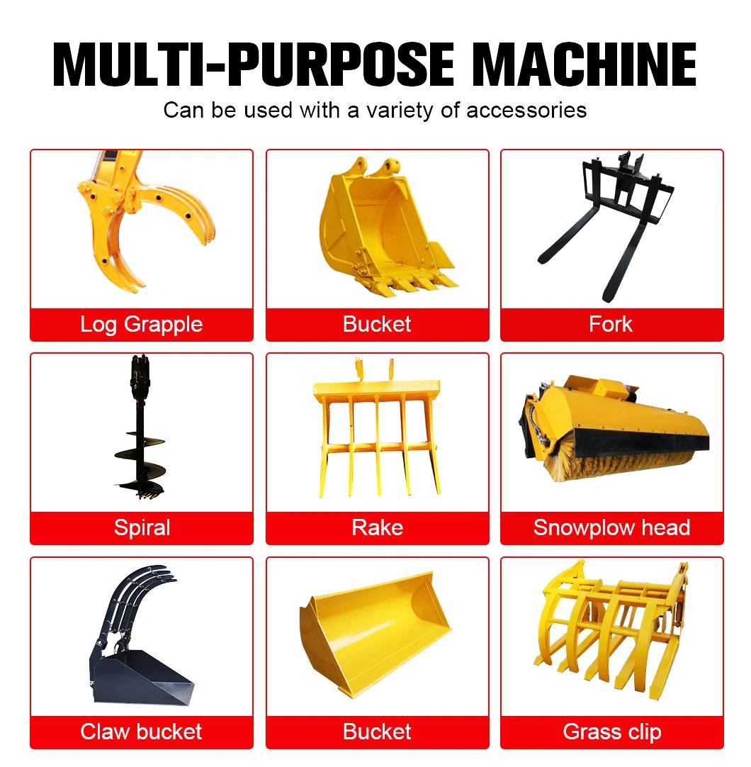 Multifunctional Wheel Hydraulic Mini Loader 1 Ton 2 Ton 3 Ton 5 Ton Factory Loader Small Front Wheel Loader